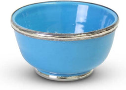 Safaary - Kom met Metaal Lichtblauw Ø 12.5 x 6cm