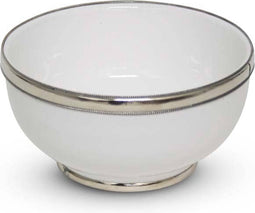 Safaary - Kom Wit met Metaalring Ø 13 x 8cm