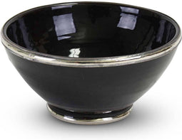 Safaary - Kom Zwart met Metaal Ø 20 x 10cm