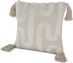 Safaary - Kussen met Kwastjes Wit 45 x 45cm