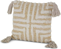 Safaary - Kussen met Kwastjes Zandgeel 45 x 45cm