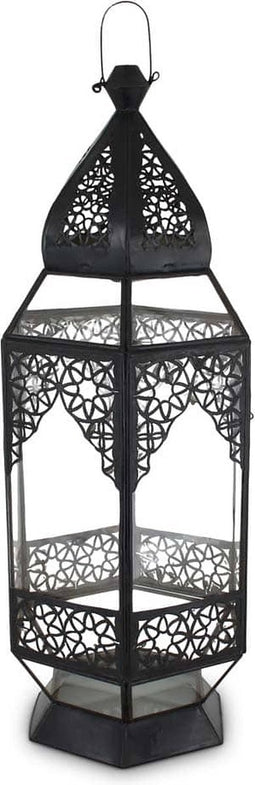 Safaary - Lantaarn Zwart Amber Ø 20 x 60cm