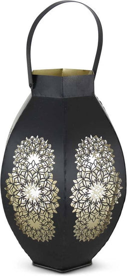 Safaary - Lantaarn Zwart-Goud Seethrough - 27x27 CM