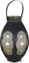 Safaary - Lantaarn Zwart-Goud Seethrough - 27x27 CM