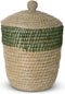 Safaary - Manden met Deksel van Zeegras Groen - 45x45 CM