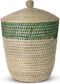 Safaary - Manden met Deksel van Zeegras Groen - 45x45 CM