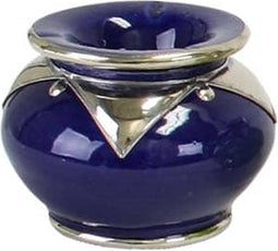 Safaary - Marokkaanse Asbak met metaal Donkerblauw Ø 12 x 9cm
