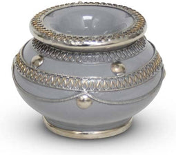 Safaary - Marokkaanse Asbak met metaal Grijs Ø 10 x 8,5cm