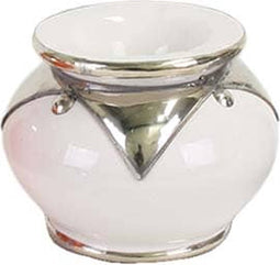 Safaary - Marokkaanse Asbak met metaal Wit Ø 12 x 9cm
