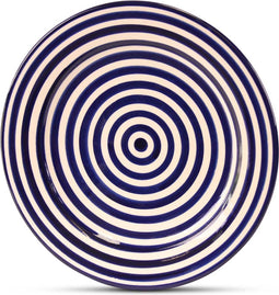Safaary - Marokkaanse Bord Blauw Zebra Ø 25cm