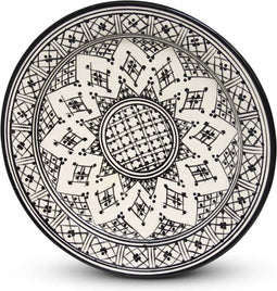 Safaary - Marokkaanse Bord Zwart Zerbia Ø 35 x 5cm