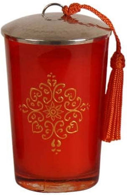 Safaary - Marokkaanse Geurkaars Oranje-Goud Ø 7 x 11cm