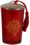 Safaary - Marokkaanse Geurkaars Rood-Goud Ø 7 x 11cm