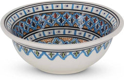 Safaary - Marokkaanse Kom Blauw-Wit-Ø 20 x 8cm
