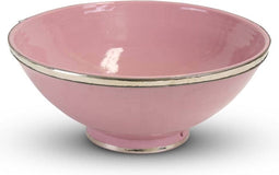 Safaary - Marokkaanse Kom Zacht Roze met Metaal Ø 31 x 12cm