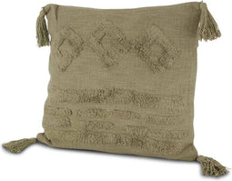 Safaary - Marokkaanse Kussen met Kwastjes Groen 45 x 45cm