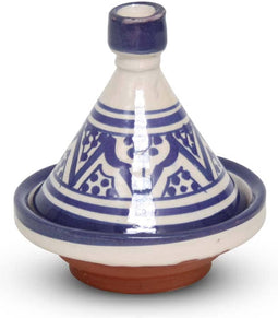 Safaary - Marokkaanse Tajine mini Blauw Nakhil Ø 11 x 12cm