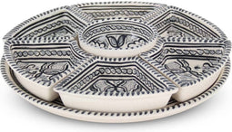 Safaary - Marokkaanse Tapas Rond Set 8-delig Zwart Ø 30 x 5cm