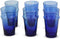 Safaary - Marokkaanse Theeglas Blauw Beldi (Set van 6)-Ø 7 x 12,5cm