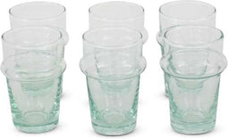 Safaary - Marokkaanse Theeglas Transparant Beldi (Set van 6)-Ø 5,5 x 8cm
