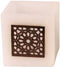 Safaary - Marokkaanse Theelichthouder Wit Ø 12 x 12cm-Vierkant patroon