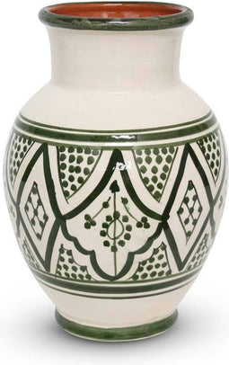 Safaary - Marokkaanse Vaas Groen Nakhil Ø 19 x 26cm
