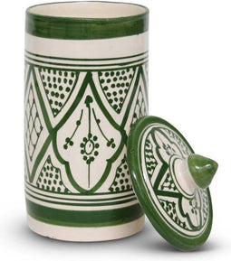 Safaary - Marokkaanse Voorraadpot Groen Nakhil Ø 11 x 24cm