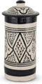 Safaary - Marokkaanse Voorraadpot Zwart Nakhil Ø 12 x 27cm