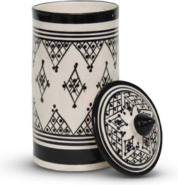 Safaary - Marokkaanse Voorraadpot Zwart Zerbia Ø 11 x 24cm