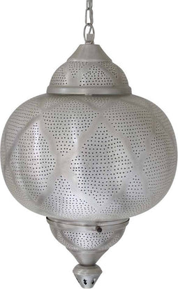 Safaary - Oosterse Hanglamp Farah Zilver Ø 33 x 52cm