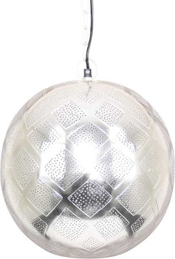 Safaary - Oosterse Hanglamp Fatiha Zilver Ø 30 x 36cm