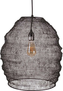 Safaary - Oosterse Hanglamp Gaas Nidum Mat Zwart Bol Ø 41 x 43cm