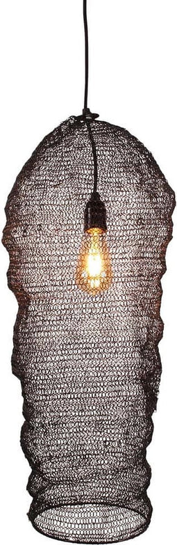 Safaary - Oosterse Hanglamp Gaas Nidum Mat Zwart Long Ø 32 x 65cm