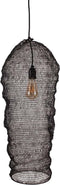 Safaary - Oosterse Hanglamp Gaas Nidum Mat Zwart Long Ø 32 x 65cm