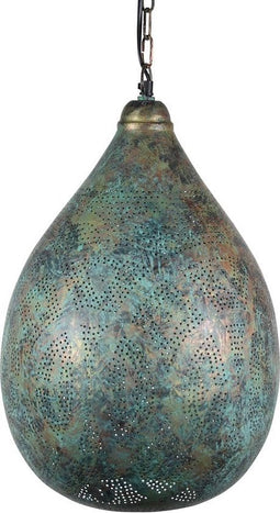Safaary - Oosterse Hanglamp Green Patina Shanti Ø 30 x 46cm