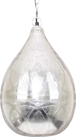 Safaary - Oosterse Hanglamp Haifa Zilver Ø 30 x 46cm