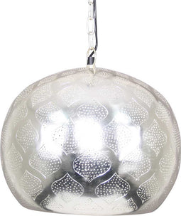 Safaary - Oosterse Hanglamp Houda Zilver Ø 35 x 33cm