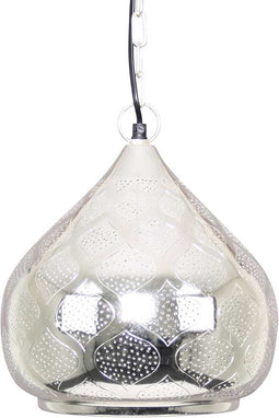 Safaary - Oosterse hanglamp Widad Zilver Ø 26 x 29cm