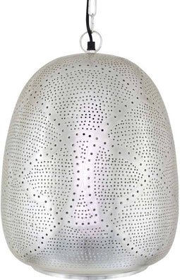 Safaary - Oosterse hanglamp Wisal Zilver Ø 30 x 40cm