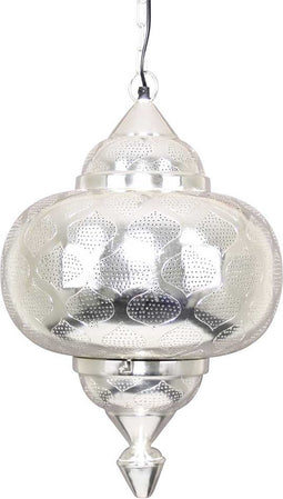 Safaary - Oosterse Hanglamp Zaina Zilver Ø 33 x 52cm