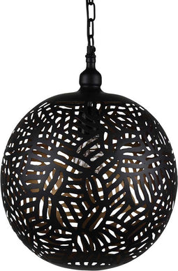 Safaary - Oosterse Hanglamp Zebra Faiza Zwart Goud Ø 30 x 40cm