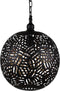 Safaary - Oosterse Hanglamp Zebra Faiza Zwart Goud Ø 30 x 40cm