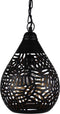 Safaary - Oosterse Hanglamp Zebra Jawahir Zwart Goud Ø 22 x 33cm