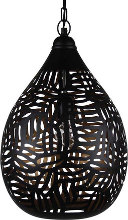 Safaary - Oosterse Hanglamp Zebra Jawahir Zwart Goud Ø 29 x 43cm
