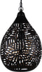Safaary - Oosterse Hanglamp Zebra Jawahir Zwart Goud Ø 29 x 43cm