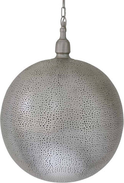 Safaary - Oosterse Hanglamp Zilver Ajla Ø 40 x 50cm