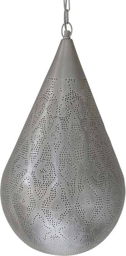 Safaary - Oosterse Hanglamp Zilver Chessa Ø 30 x 54cm