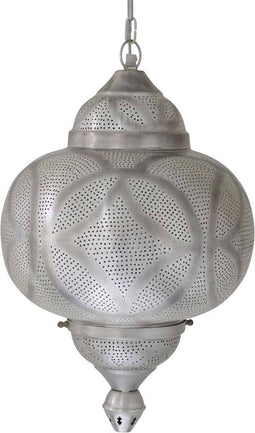 Safaary - Oosterse Hanglamp Zilver Ivana Ø 33 x 49cm