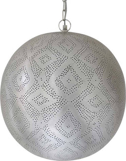 Safaary - Oosterse Hanglamp Zilver Mila Ø 40 x 44cm
