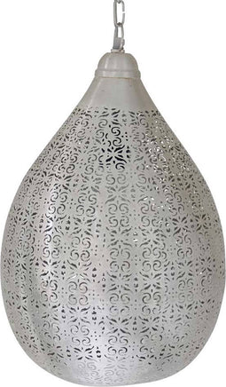 Safaary - Oosterse Hanglamp Zilver Miriana Ø 29 x 45cm